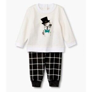 Cherokee 2-pc Fleece Outfit  Baby Boys 3-6 months  NWT  Dapper Dog Infant